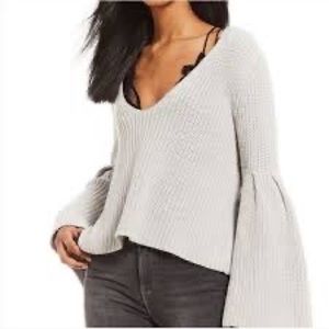 Free People Damsel Bell Sleeve Knit Sweater XS